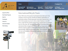 Tablet Screenshot of internationalbicycletours.com